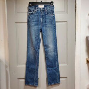 Mother Jean Women Size 25 High Waist Rider Skimp Medium Wash 5 pockets fly zip